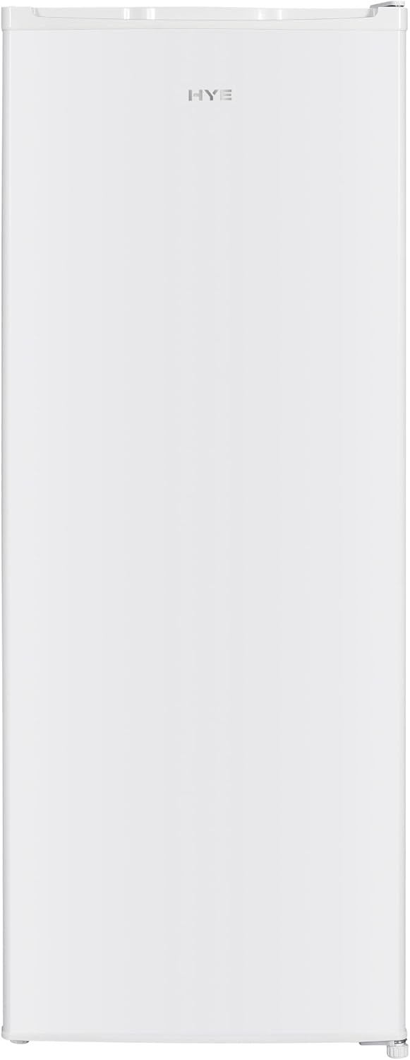 HYE Upright Freezer - 168L Capacity, 142.6cm Height, 54.5cm Height, White