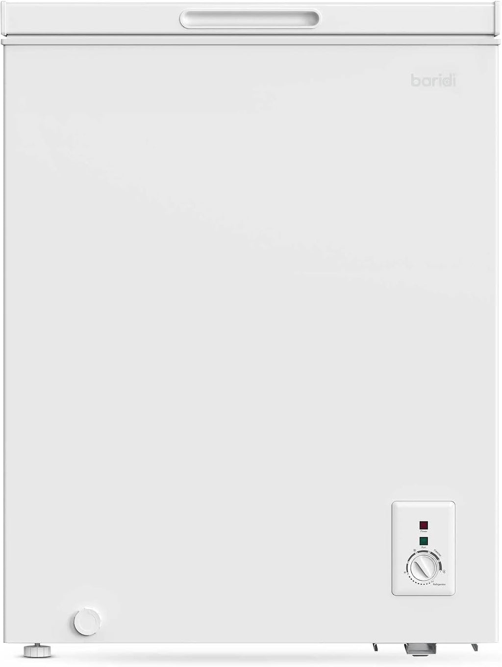 Baridi 142L Freestanding Chest Freezer with Adjustable Thermostat, White - DH120