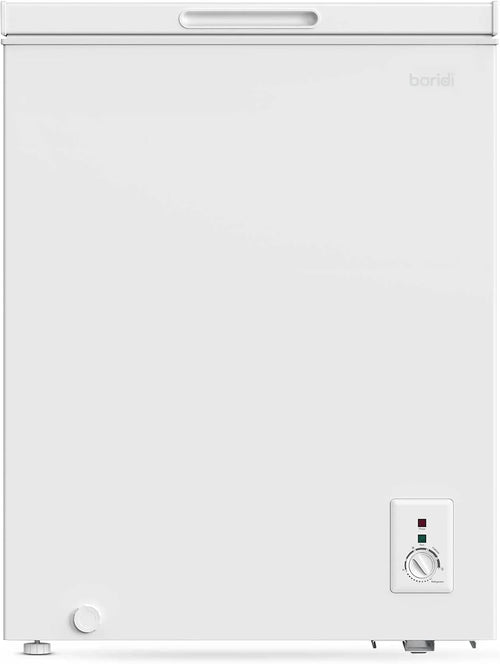 Baridi 142L Freestanding Chest Freezer with Adjustable Thermostat, White - DH120