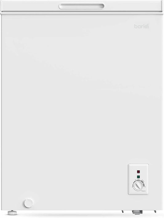 Baridi 142L Freestanding Chest Freezer with Adjustable Thermostat, White - DH120