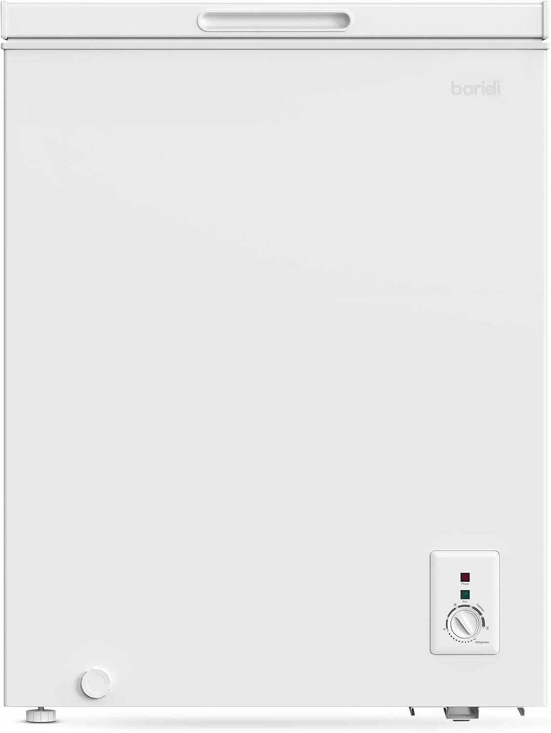 Baridi 142L Freestanding Chest Freezer with Adjustable Thermostat, White - DH120