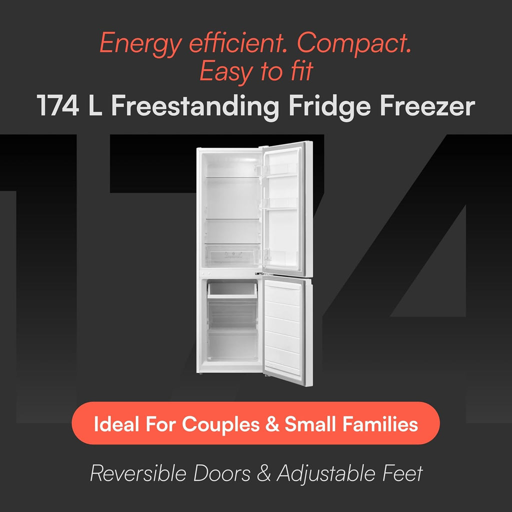 Cookology 174L Freestanding Fridge Freezer - White