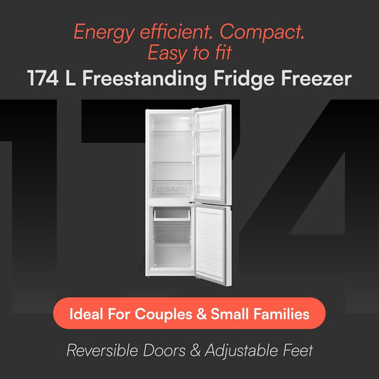Cookology 174L Freestanding Fridge Freezer - White
