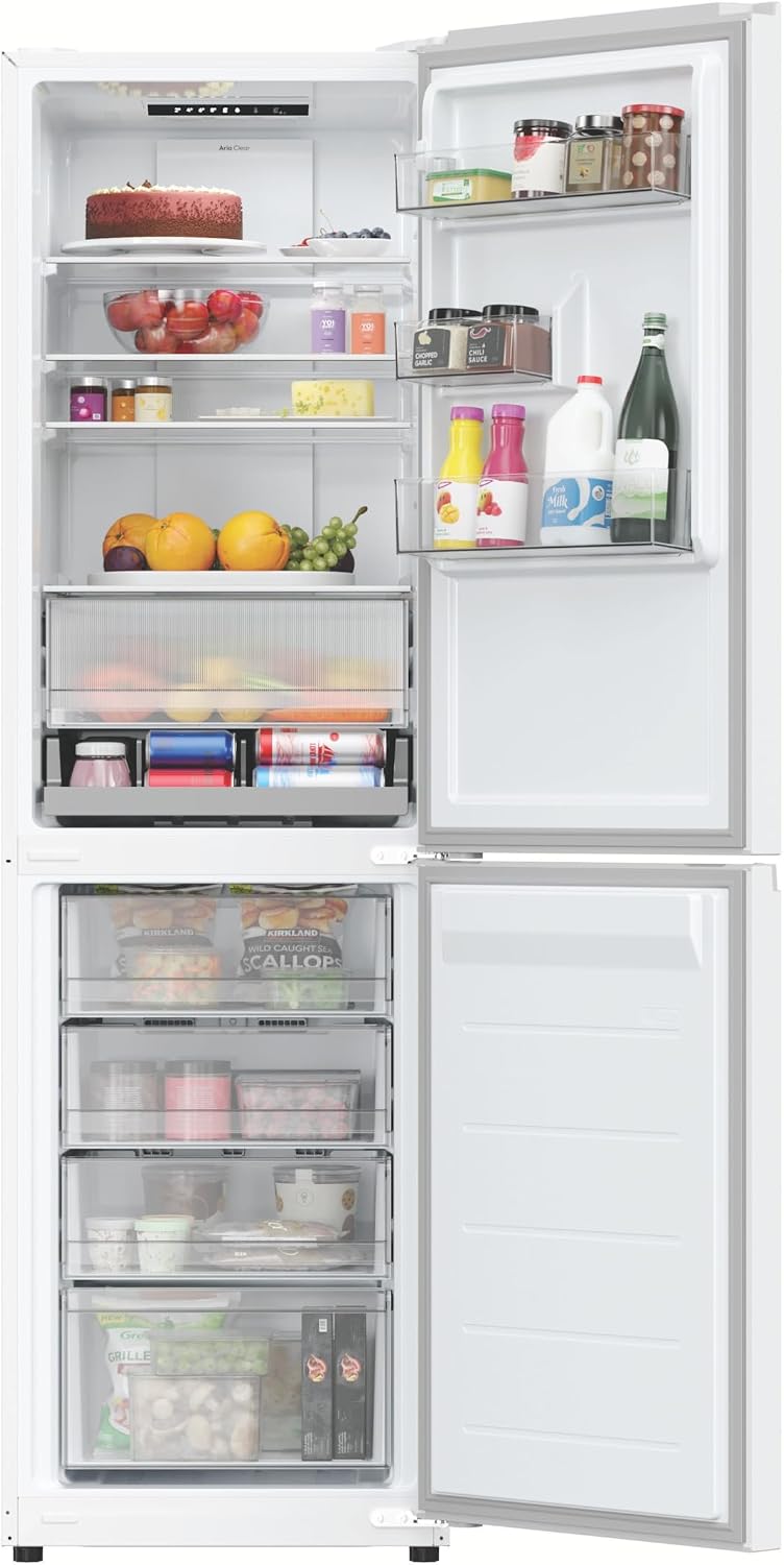 Hoover HONCQ3T518ENWK 185cm 50/50 Total No Frost Fridge Freezer - White - E Rated