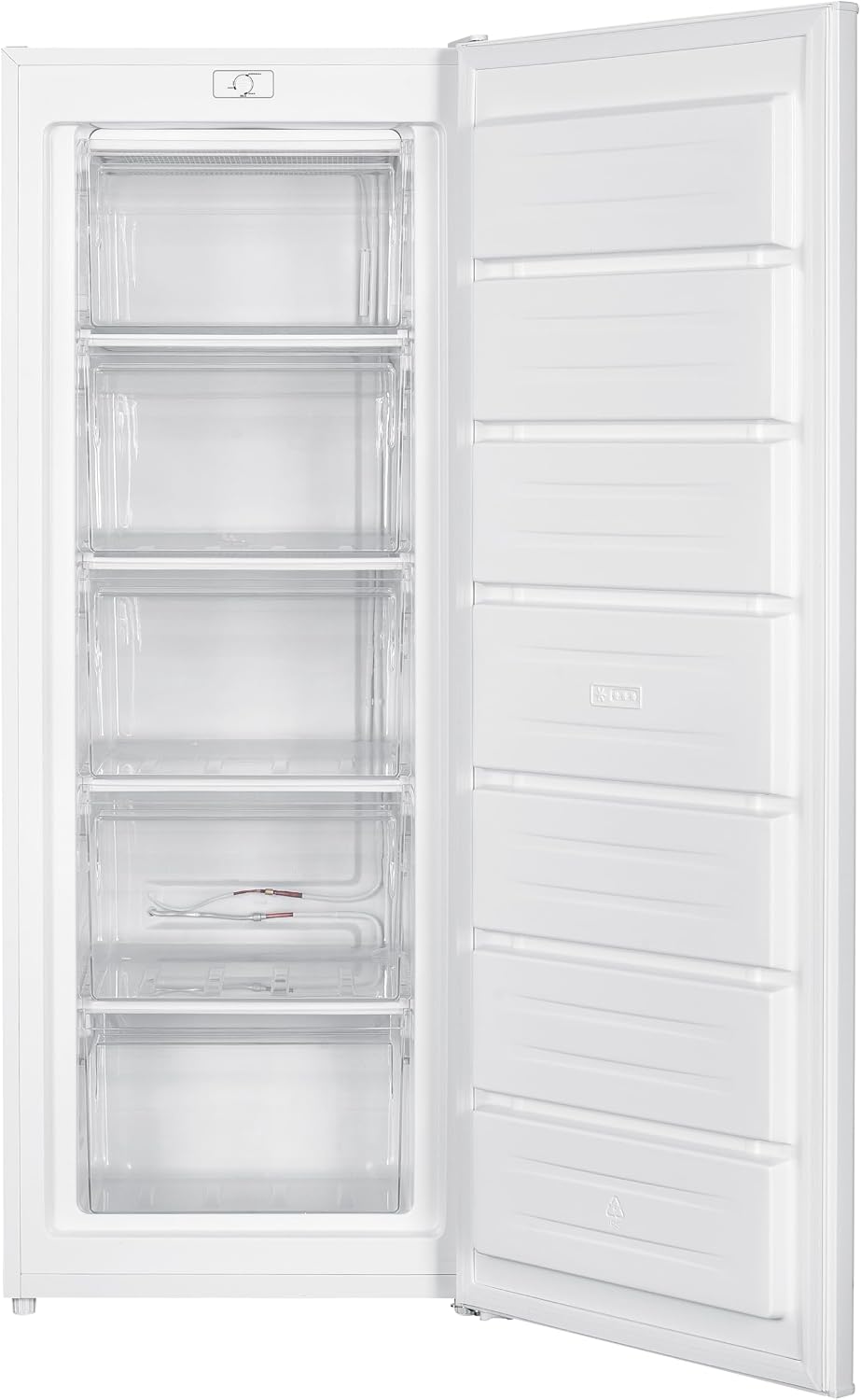 HYE Upright Freezer - 168L Capacity, 142.6cm Height, 54.5cm Height, White