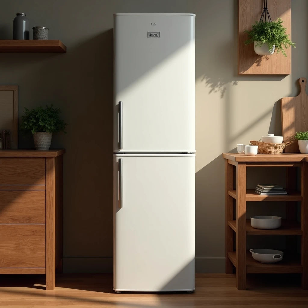 Baridi 47cm 60/40 Fridge Freezer with Adjustable Thermostat, 157L Capacity, White - DH252